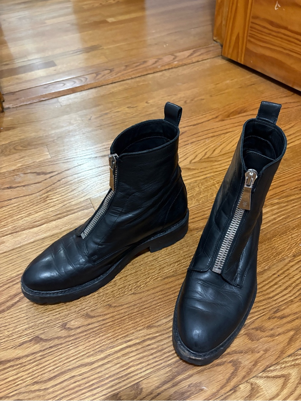 Frye Julie front zip boot